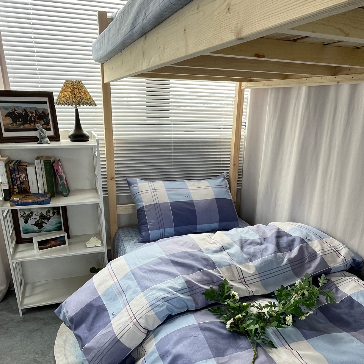 91家纺网 家纺一手货源 找家纺 云梦2025新款全棉印花学生宿舍套件 云栖雅筑