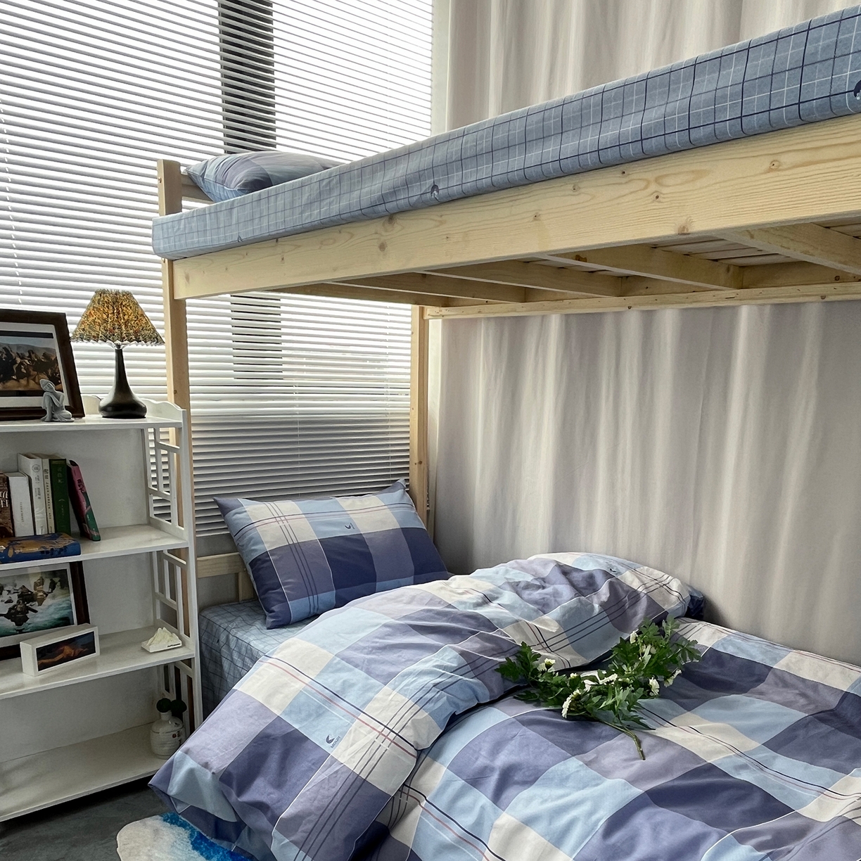 91家纺网 家纺一手货源 找家纺 云梦2025新款全棉印花学生宿舍套件 云栖雅筑