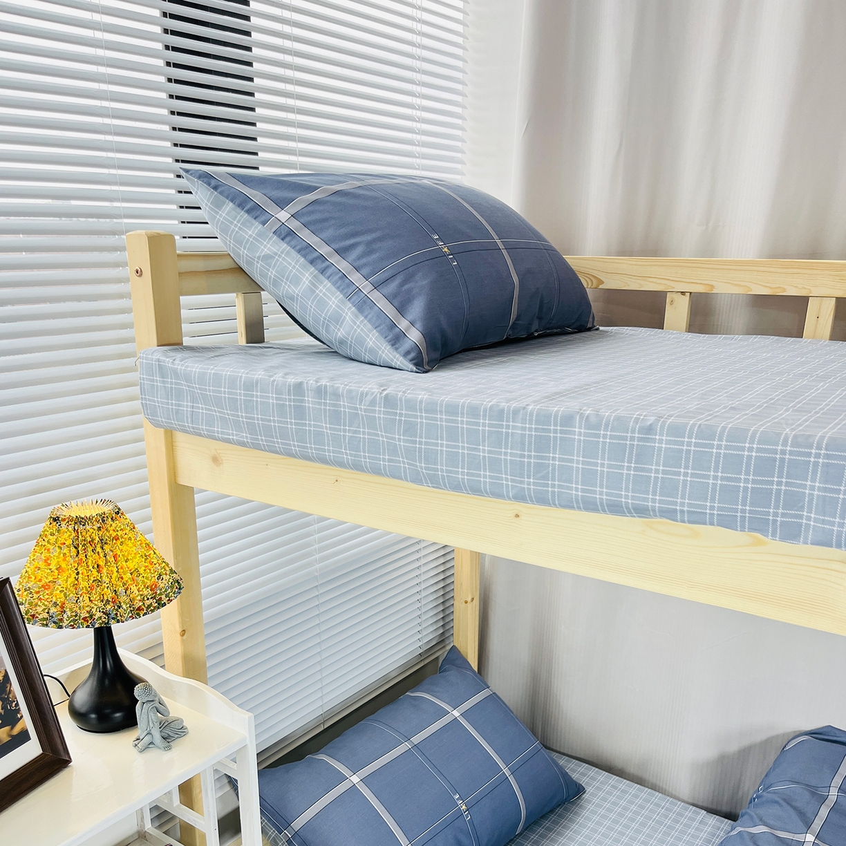 91家纺网 家纺一手货源 找家纺 云梦2025新款全棉印花学生宿舍套件 一键翻身