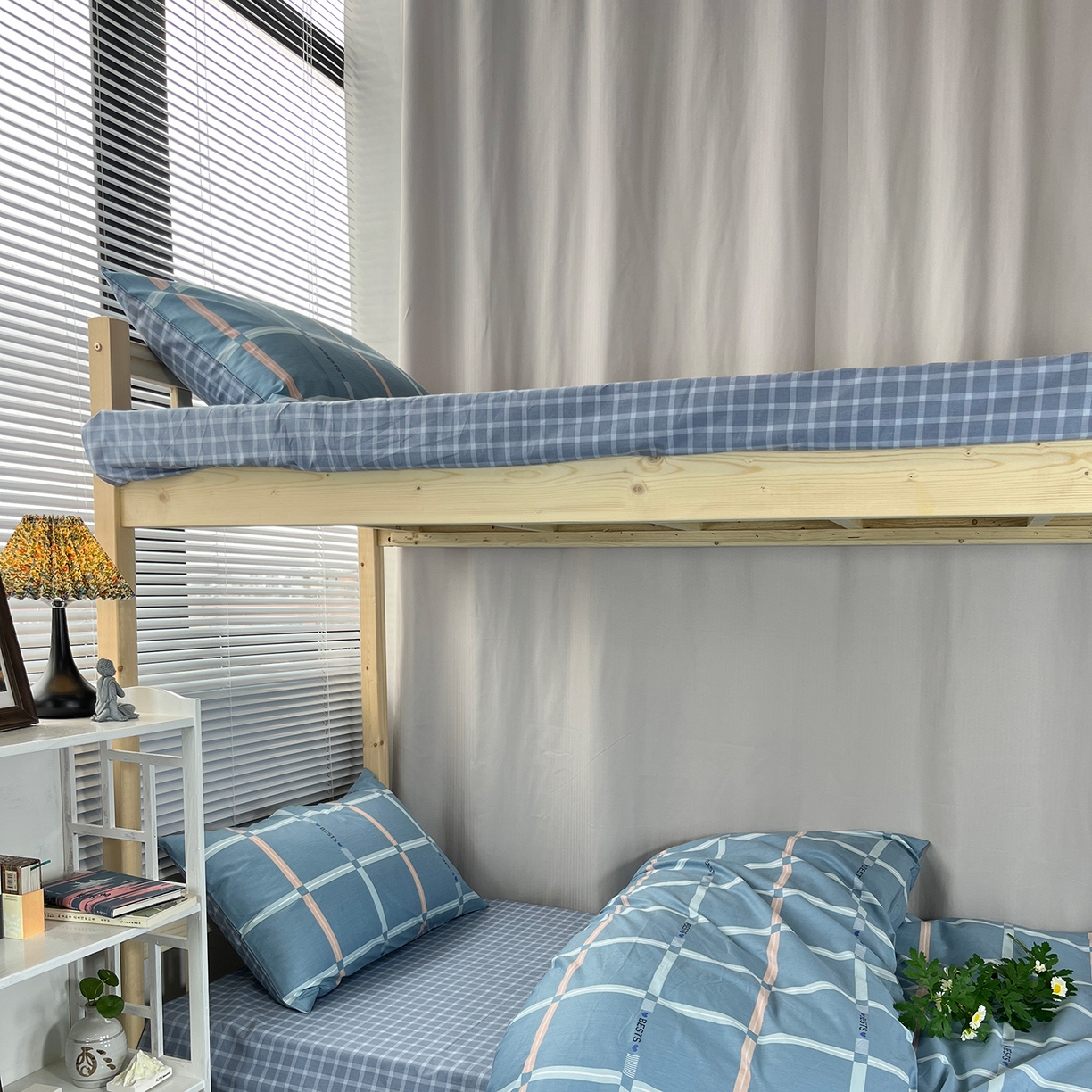 91家纺网 家纺一手货源 找家纺 云梦2025新款全棉印花学生宿舍套件 雪融之境