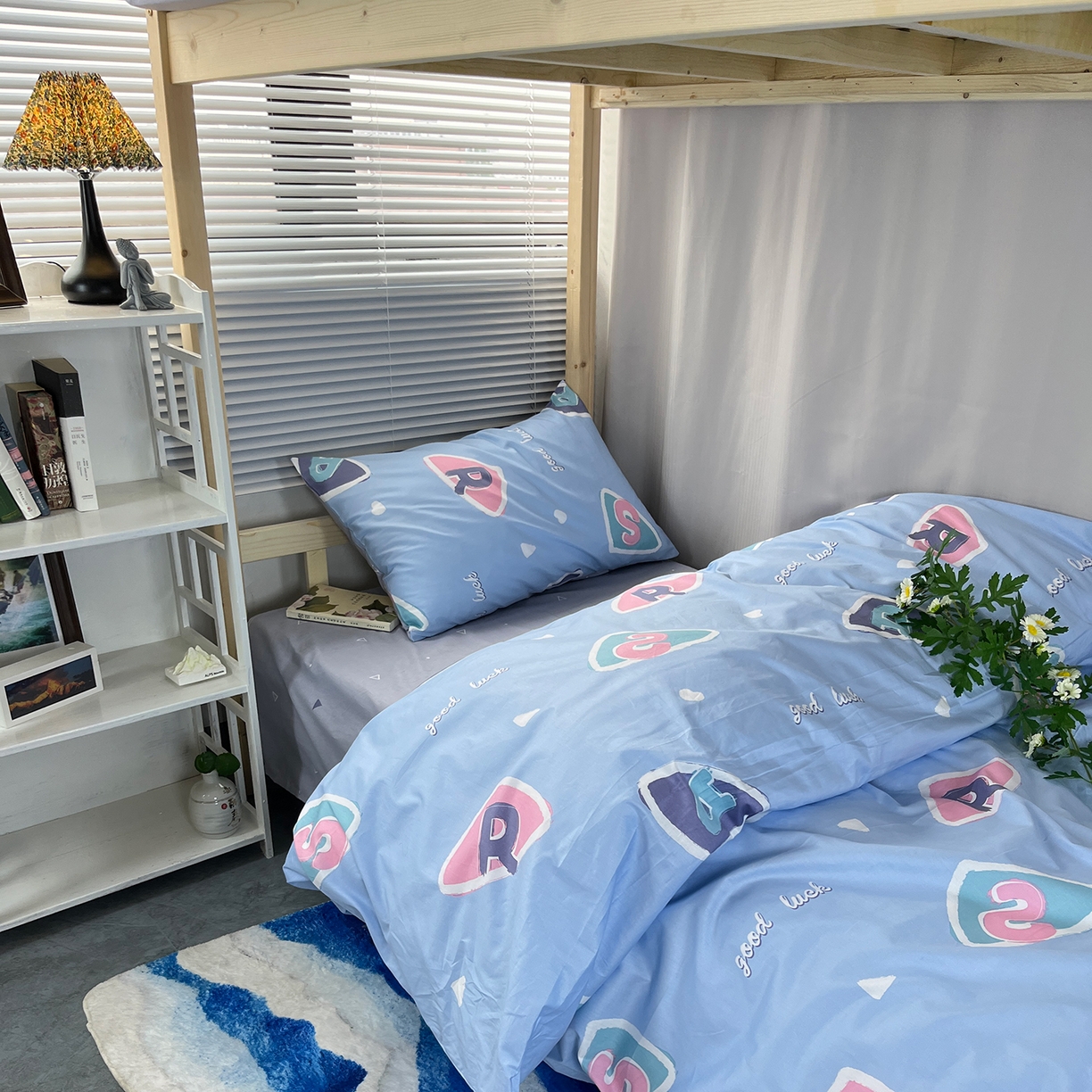 91家纺网 家纺一手货源 找家纺 云梦13372全棉学生宿舍纯棉三六件套全棉三件套源头工厂常年有货 星月童话 