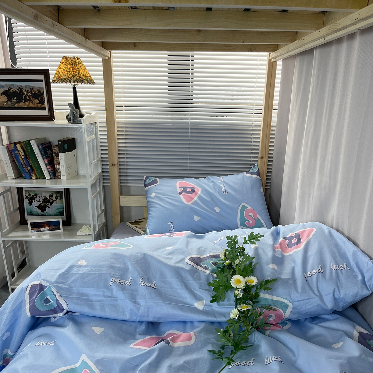 91家纺网 家纺一手货源 找家纺 云梦13372全棉学生宿舍纯棉三六件套全棉三件套源头工厂常年有货 星月童话 