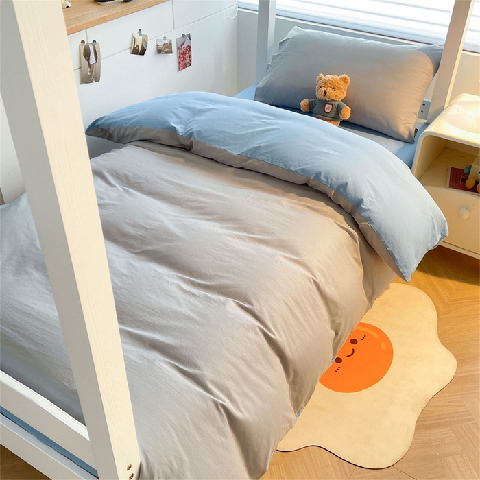 91家纺网 家纺一手货源 找家纺 （总）澳梵家居 2025春夏新款13372全棉纯棉学生宿舍上下铺三件套床笠款