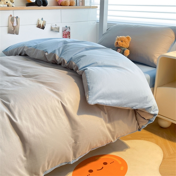 91家纺网 家纺一手货源 找家纺 （总）澳梵家居 2025春夏新款13372全棉纯棉学生宿舍上下铺三件套床笠款