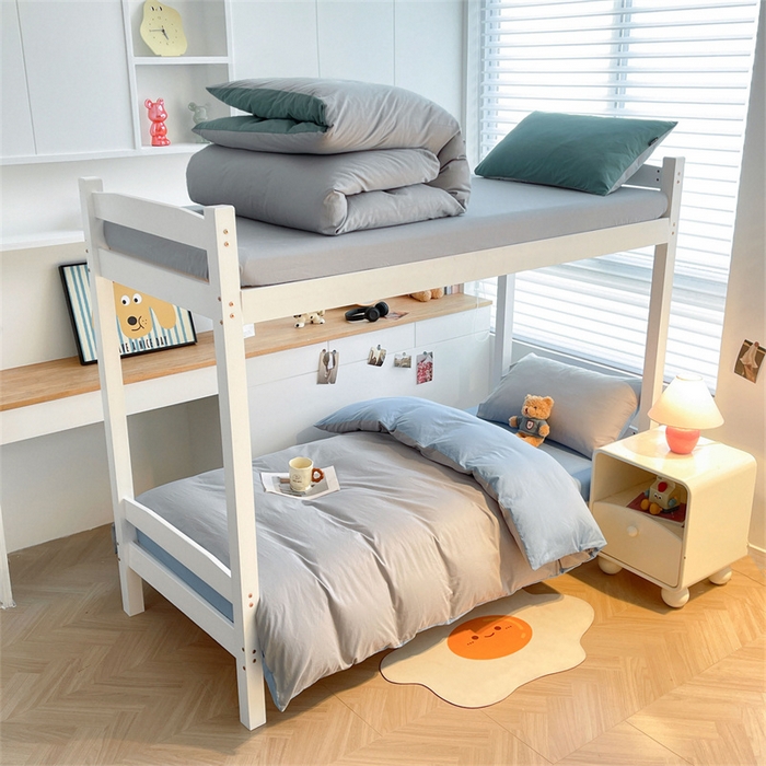 91家纺网 家纺一手货源 找家纺 （总）澳梵家居 2025春夏新款13372全棉纯棉学生宿舍上下铺三件套床笠款