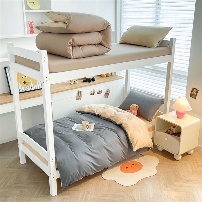 91家纺网 家纺一手货源 找家纺 （总）澳梵家居 2025春夏新款13372全棉纯棉学生宿舍上下铺三件套床笠款