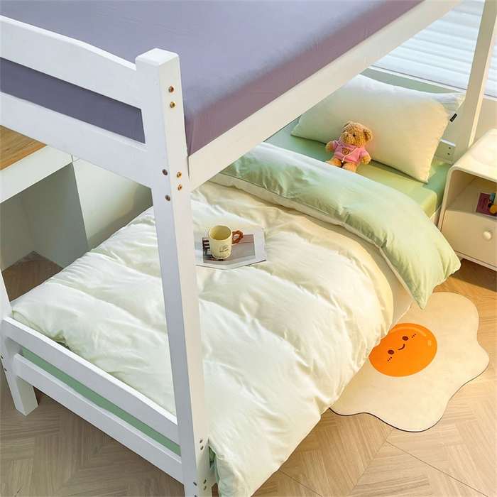 91家纺网 家纺一手货源 找家纺 澳梵家居 2025春夏新款13372全棉纯棉学生宿舍上下铺三件套床笠款 奶绿 果绿