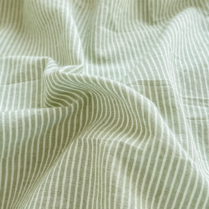 91家纺网 家纺一手货源 找家纺 佳笠家居 2025新款kimi熊系列A类宿舍全棉纯棉色织水洗棉学生三件套 果绿小条