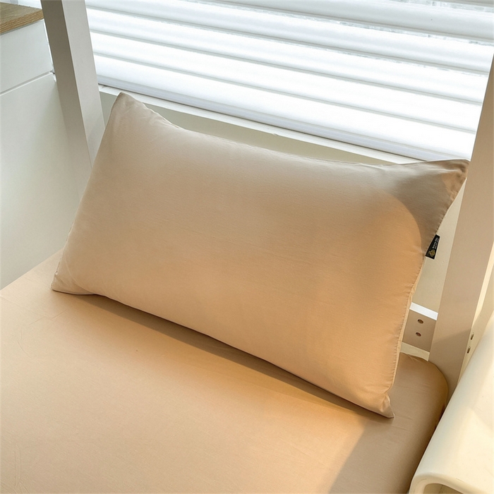 91家纺网 家纺一手货源 找家纺 澳梵家居 2025春夏新款13372全棉纯棉学生宿舍上下铺三件套床笠款 香槟 奶咖