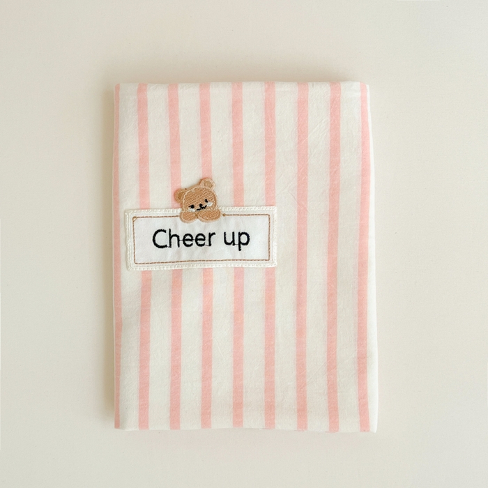 91家纺网 家纺一手货源 找家纺 佳笠家居 2025新款kimi熊系列A类宿舍全棉纯棉色织水洗棉枕套单枕套枕套单件 幽径-粉