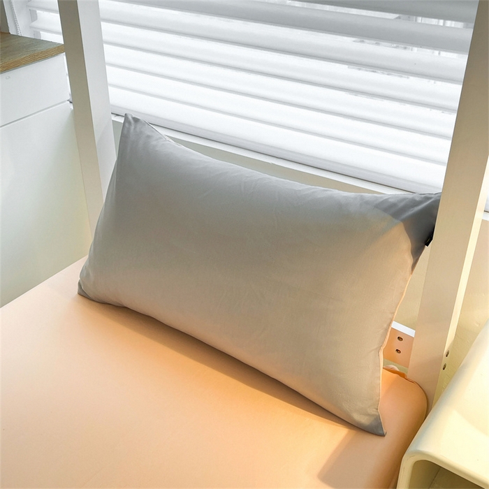 91家纺网 家纺一手货源 找家纺 澳梵家居 2025春夏新款13372全棉纯棉学生宿舍上下铺三件套床笠款 烟灰 杏黄