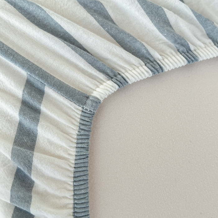 91家纺网 家纺一手货源 找家纺 佳笠家居 2025新款kimi熊系列A类宿舍全棉纯棉色织水洗棉学生三件套 野原-蓝