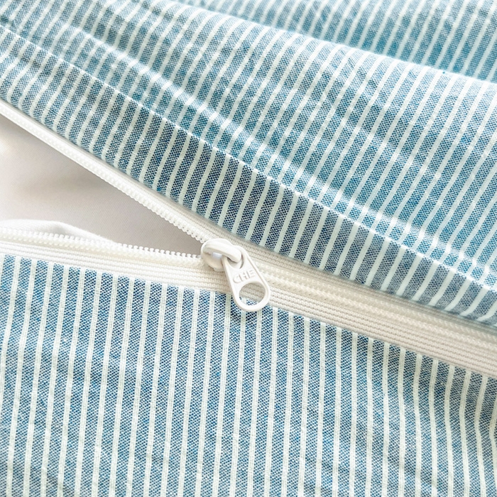 91家纺网 家纺一手货源 找家纺 佳笠家居 2025新款kimi熊系列A类宿舍全棉纯棉色织水洗棉学生三件套 丈兰小条