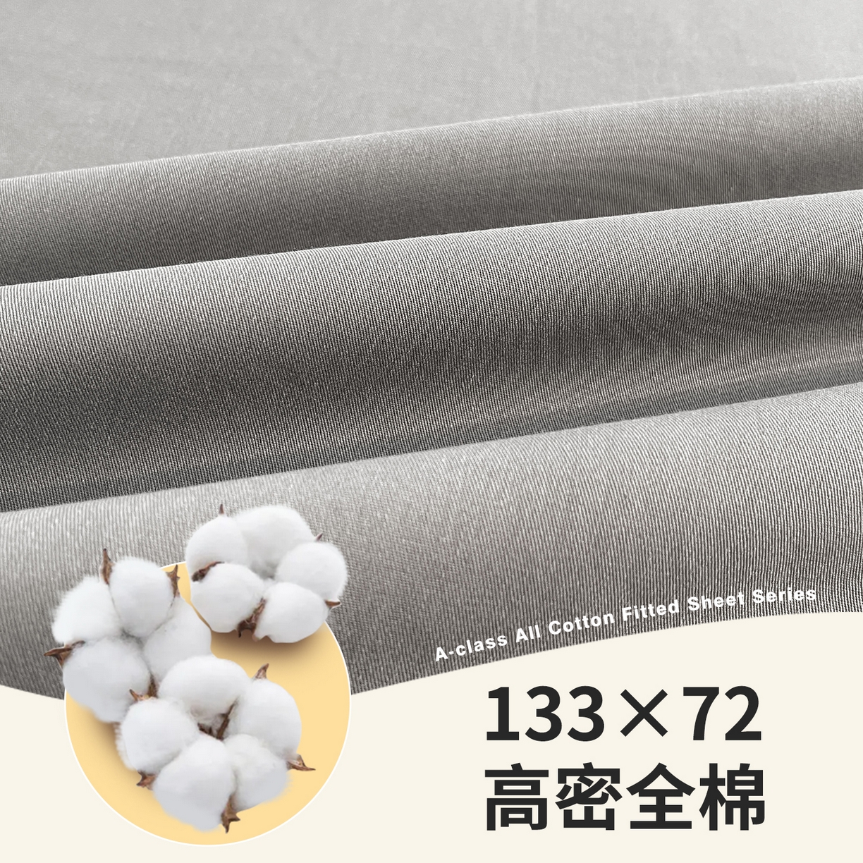 91家纺网 家纺一手货源 找家纺 澳梵家居 2025春夏新款13372全棉纯棉学生宿舍上下铺单床笠床笠单件 星灰