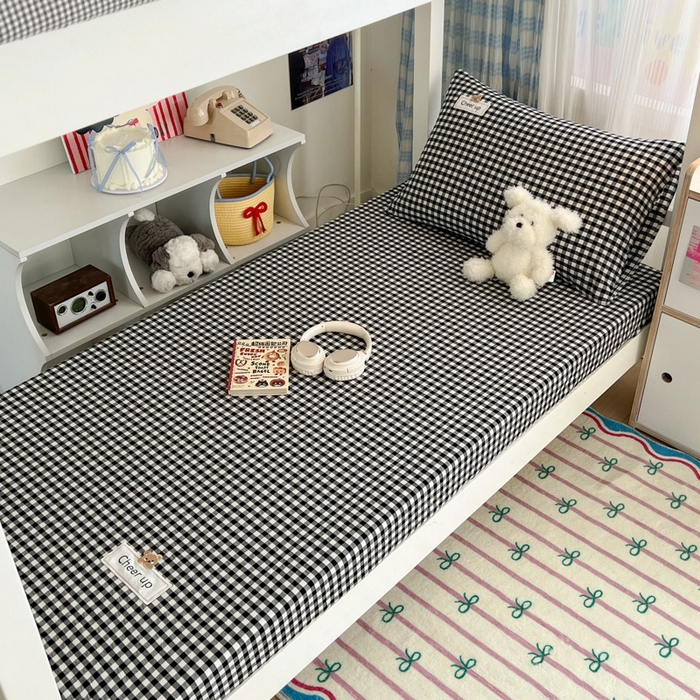 91家纺网 家纺一手货源 找家纺 （总）佳笠家居 2025新款kimi熊系列A类宿舍全棉纯棉色织水洗棉被套单被套被套单件