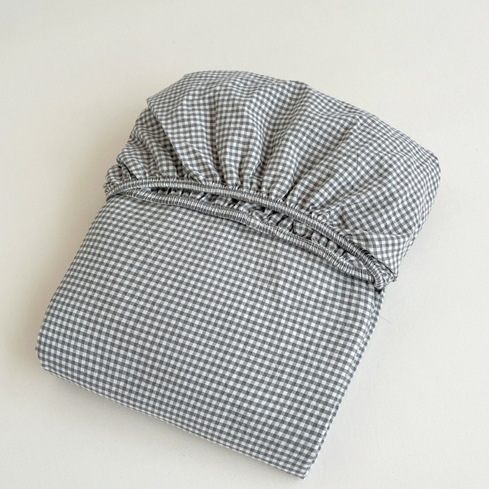 91家纺网 家纺一手货源 找家纺 佳笠家居 2025新款kimi熊系列A类宿舍全棉纯棉色织水洗棉被套单被套被套单件 灰小格