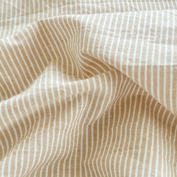 91家纺网 家纺一手货源 找家纺 佳笠家居 2025新款kimi熊系列A类宿舍全棉纯棉色织水洗棉被套单被套被套单件 卡其小条