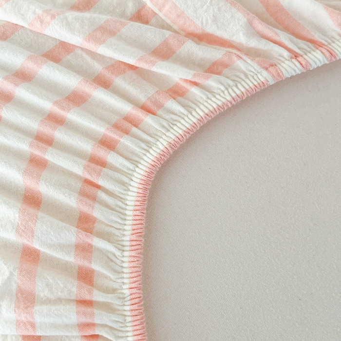 91家纺网 家纺一手货源 找家纺 佳笠家居 2025新款kimi熊系列A类宿舍全棉纯棉色织水洗棉被套单被套被套单件 幽径-粉