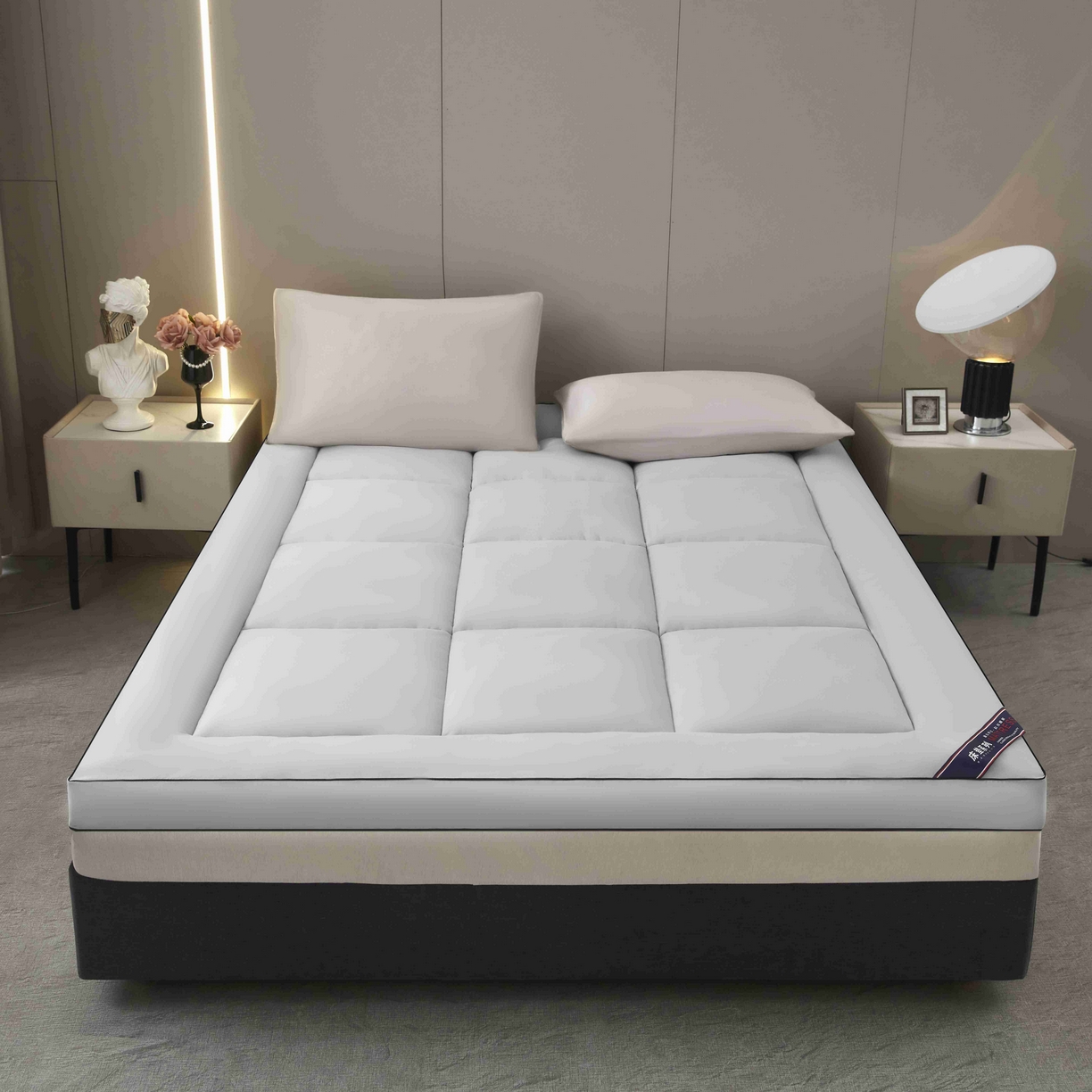 91家纺网 家纺一手货源 找家纺 （总）恒科家纺 2025新款加厚立体整张棉酒店学生床垫抗菌云尚亲肤软床垫可定制（提供买家秀）