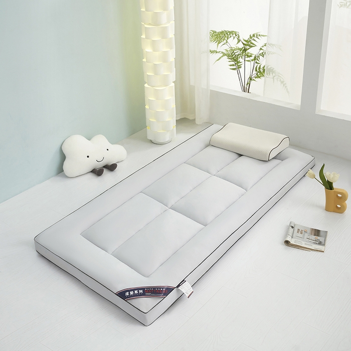 91家纺网 家纺一手货源 找家纺 恒科家纺 2025新款学生季床垫学生宿舍床褥子垫被软垫棉絮垫子 山峰灰