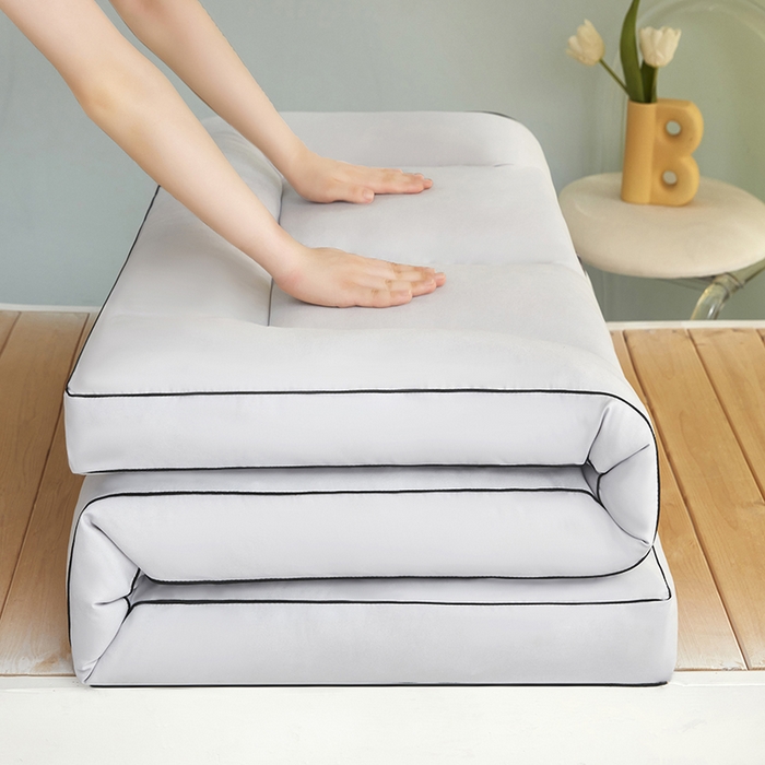 91家纺网 家纺一手货源 找家纺 恒科家纺 2025新款学生季床垫学生宿舍床褥子垫被软垫棉絮垫子 山峰灰