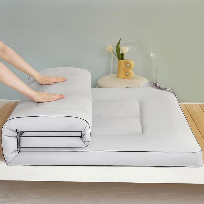 91家纺网 家纺一手货源 找家纺 恒科家纺 2025新款学生季床垫学生宿舍床褥子垫被软垫棉絮垫子 山峰灰