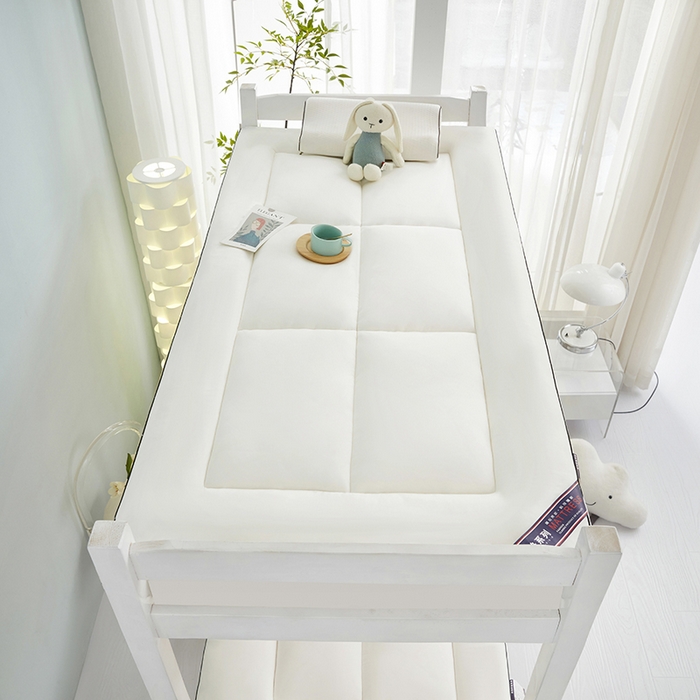 91家纺网 家纺一手货源 找家纺 恒科家纺 2025新款学生季床垫学生宿舍床褥子垫被软垫棉絮垫子 山峰白