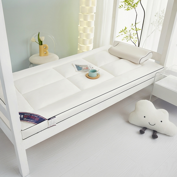 91家纺网 家纺一手货源 找家纺 恒科家纺 2025新款学生季床垫学生宿舍床褥子垫被软垫棉絮垫子 山峰白