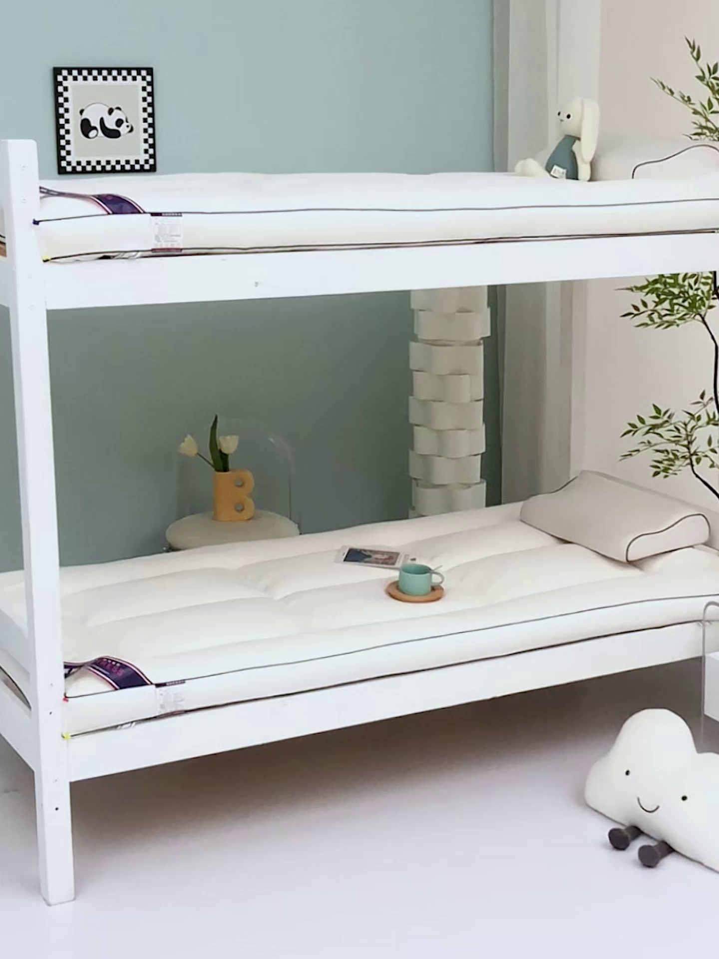 91家纺网 家纺一手货源 找家纺 恒科家纺 2025新款学生季床垫学生宿舍床褥子垫被软垫棉絮垫子 山峰白