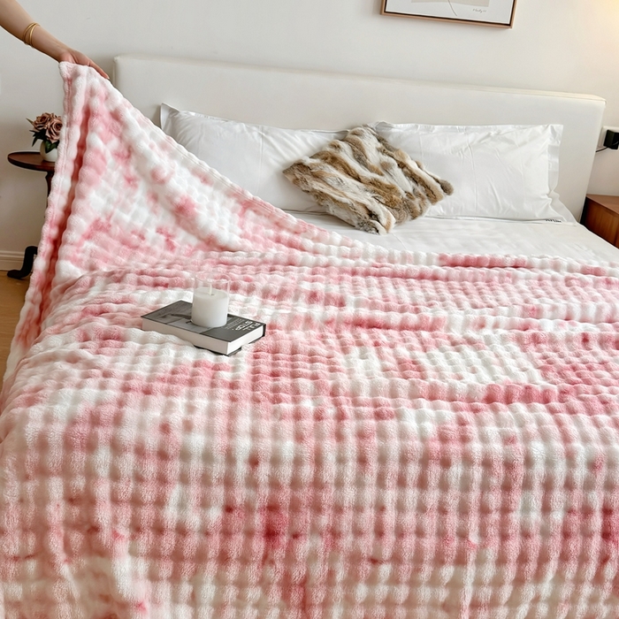 91家纺网 家纺一手货源 找家纺 （总）兜米2025新款泡泡毛毯