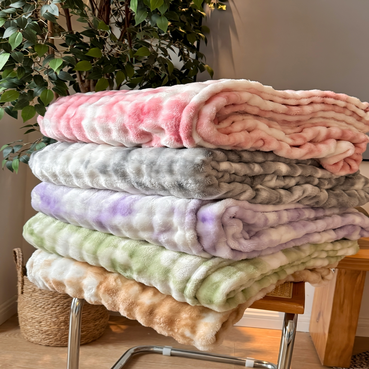 91家纺网 家纺一手货源 找家纺 （总）兜米2025新款泡泡毛毯