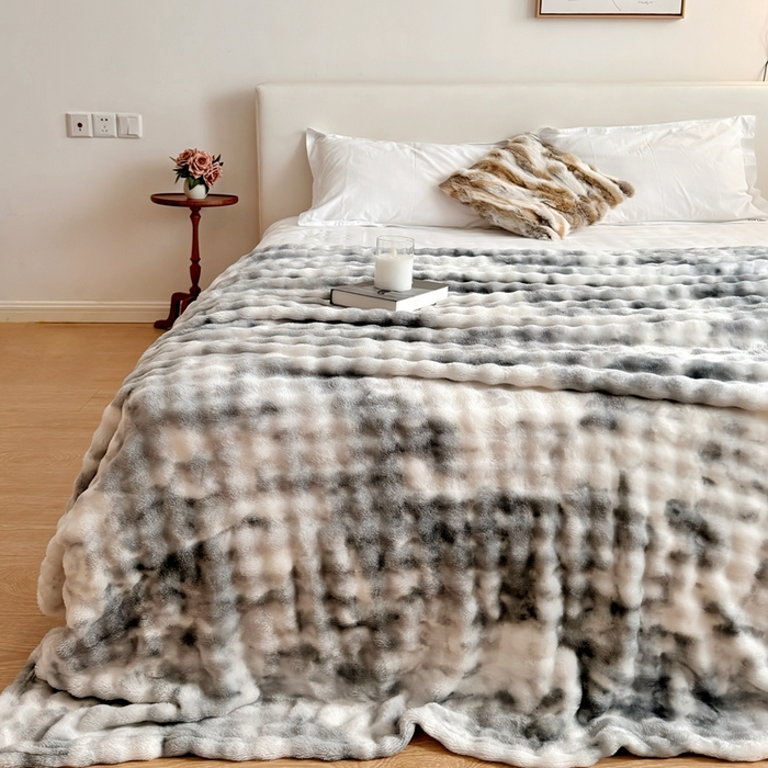 91家纺网 家纺一手货源 找家纺 （总）兜米2025新款泡泡毛毯