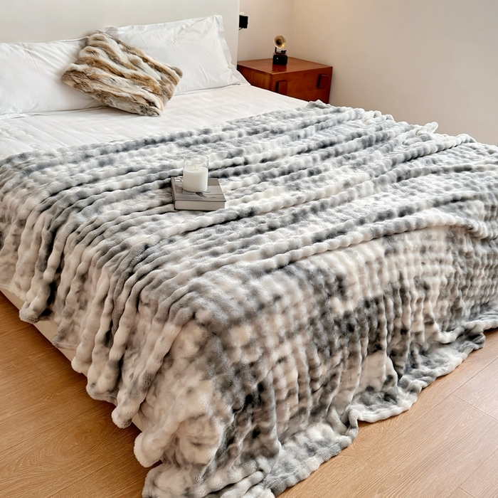 91家纺网 家纺一手货源 找家纺 （总）兜米2025新款泡泡毛毯