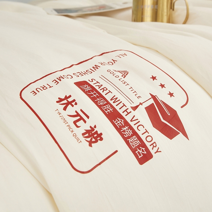 91家纺网 家纺一手货源 找家纺 恒科家纺 2025新款单品单被学生季大豆被春秋被四季被薄被冬被学生被子母被被子被芯夏被 山峰-金榜题名