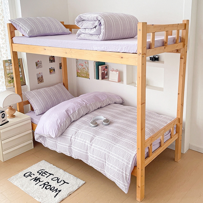 91家纺网 家纺一手货源 找家纺 （总）卡普家居 2025新款阳离子公主格学生三件套