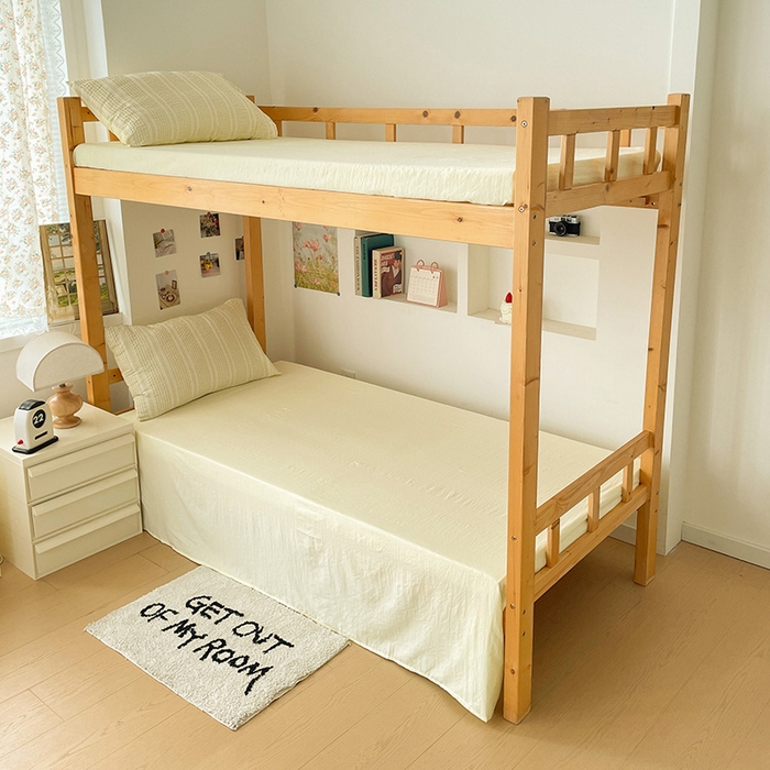 91家纺网 家纺一手货源 找家纺 卡普家居 2025新款阳离子公主格学生三件套 阳离子公主格柚子黄