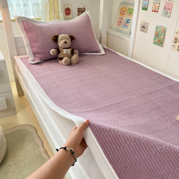 91家纺网 家纺一手货源 找家纺 （总）川悦生活2025 新款A类印花牛奶绒床垫加厚绒保暖床护垫