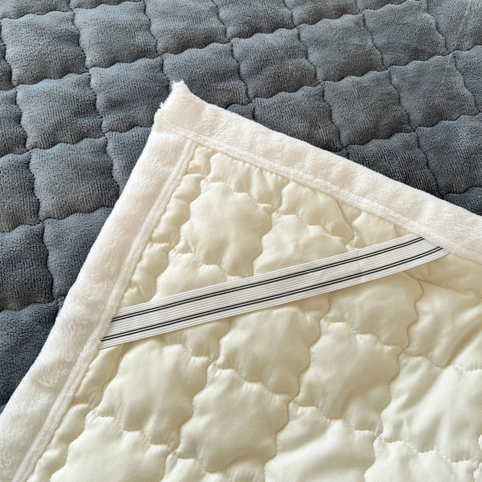 91家纺网 家纺一手货源 找家纺 （总）川悦生活2025 新款A类印花牛奶绒床垫加厚绒保暖床护垫