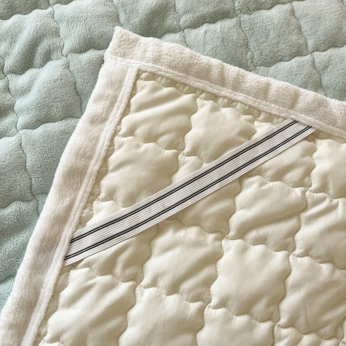 91家纺网 家纺一手货源 找家纺 川悦生活2025 新款A类印花牛奶绒床垫加厚绒保暖床护垫 吉木-轻水