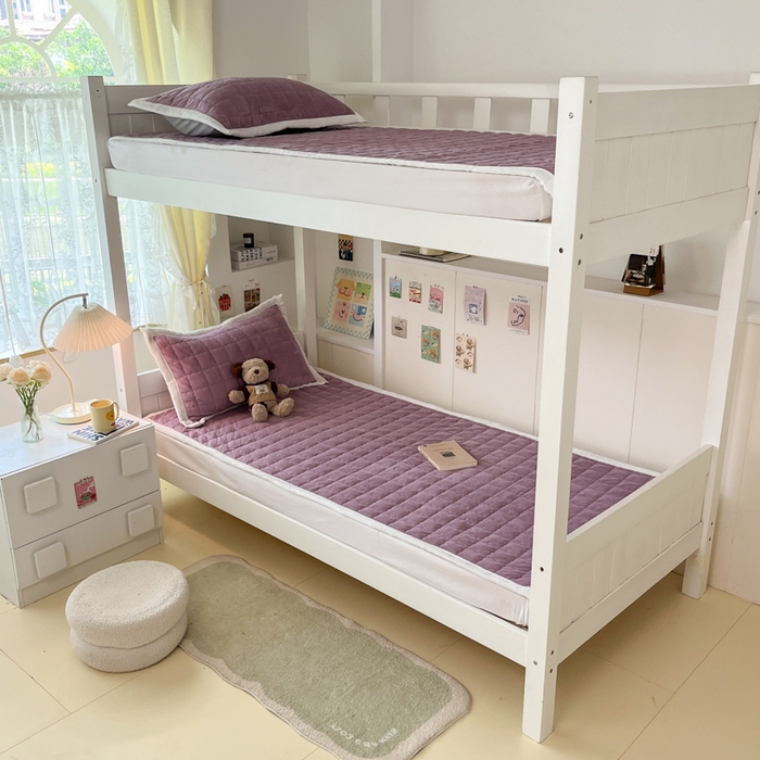 91家纺网 家纺一手货源 找家纺 川悦生活2025 新款A类印花牛奶绒床垫加厚绒保暖床护垫 吉木-香芋