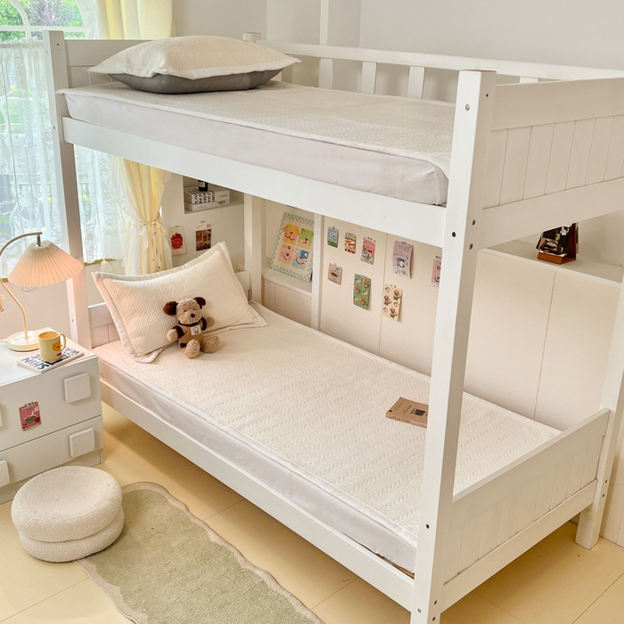 91家纺网 家纺一手货源 找家纺 川悦生活2025 新款A类印花牛奶绒床垫加厚绒保暖床护垫 晴空-奶茶