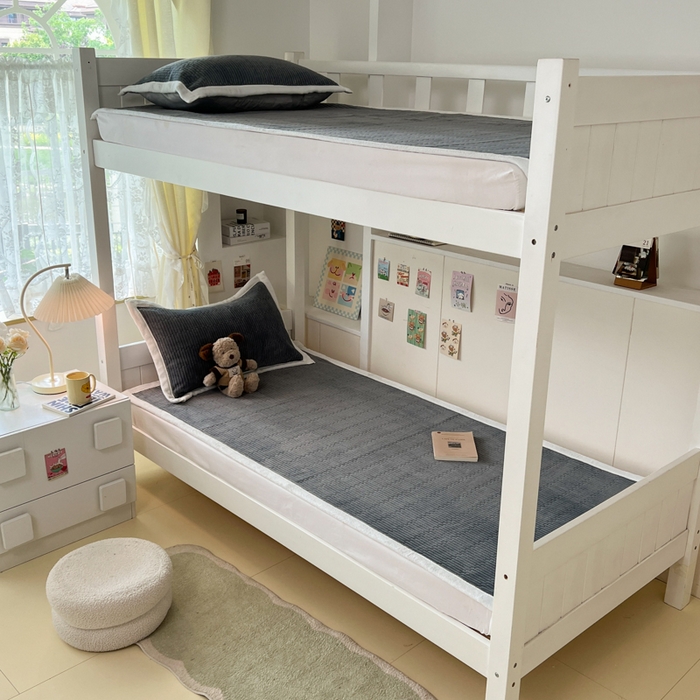 91家纺网 家纺一手货源 找家纺 川悦生活2025 新款A类印花牛奶绒床垫加厚绒保暖床护垫 晴空-暖灰