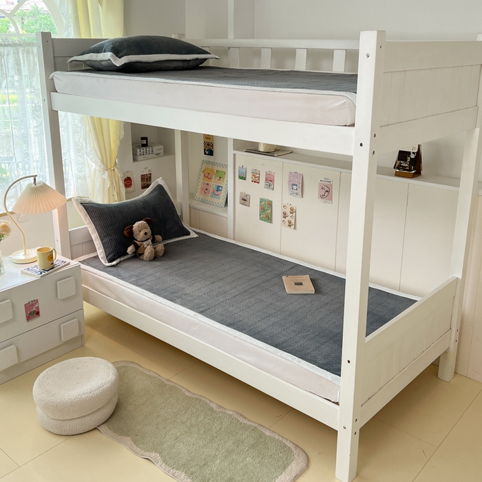 91家纺网 家纺一手货源 找家纺 川悦生活2025 新款A类印花牛奶绒床垫加厚绒保暖床护垫 晴空-暖灰