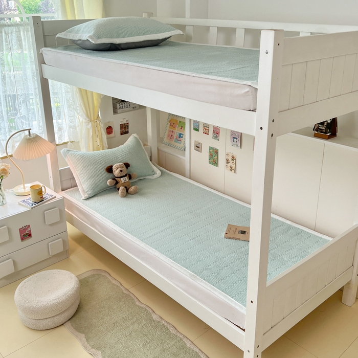 91家纺网 家纺一手货源 找家纺 川悦生活2025 新款A类印花牛奶绒床垫加厚绒保暖床护垫 晴空-轻水