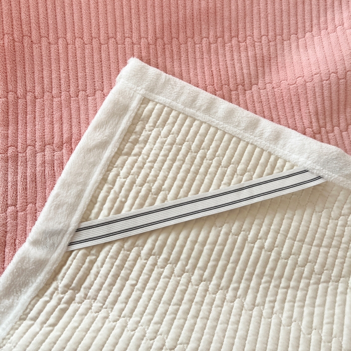 91家纺网 家纺一手货源 找家纺 川悦生活2025 新款A类印花牛奶绒床垫加厚绒保暖床护垫 晴空-甜心