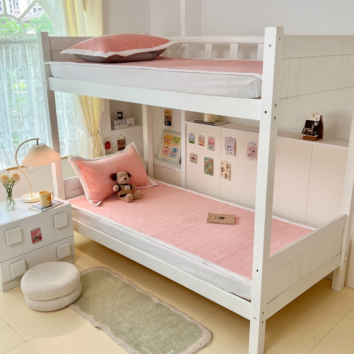 91家纺网 家纺一手货源 找家纺 川悦生活2025 新款A类印花牛奶绒床垫加厚绒保暖床护垫 晴空-甜心