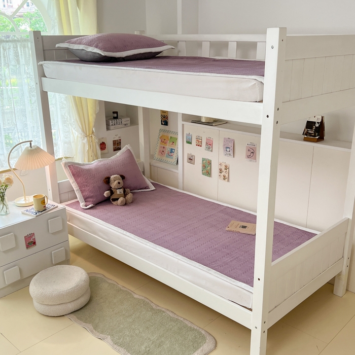 91家纺网 家纺一手货源 找家纺 川悦生活2025 新款A类印花牛奶绒床垫加厚绒保暖床护垫 晴空-香芋