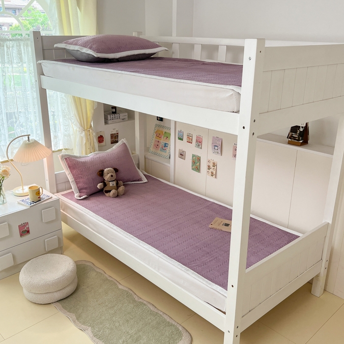 91家纺网 家纺一手货源 找家纺 川悦生活2025 新款A类印花牛奶绒床垫加厚绒保暖床护垫 晴空-香芋