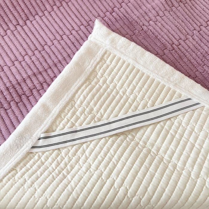 91家纺网 家纺一手货源 找家纺 川悦生活2025 新款A类印花牛奶绒床垫加厚绒保暖床护垫 晴空-香芋