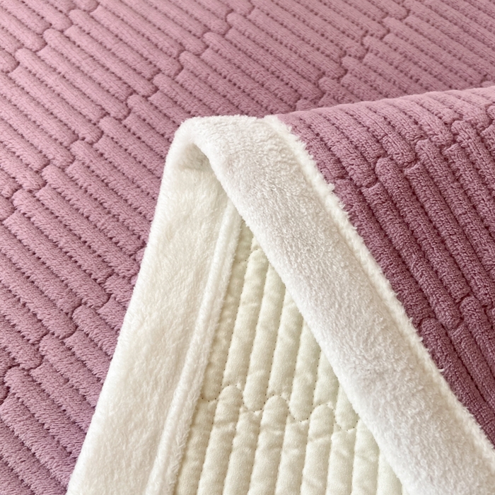 91家纺网 家纺一手货源 找家纺 川悦生活2025 新款A类印花牛奶绒床垫加厚绒保暖床护垫 晴空-香芋